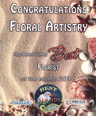 Floral Artistry of Sanibel wins Best of the Islands Award 2016