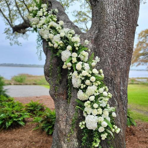white garden romantic wedding Charleston